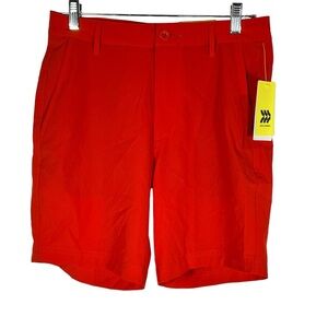 All In Motion Men’s Hybrid Resorts Shorts Color Orange Water Repellent S-Small